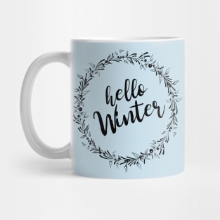 Hello Winter Simple Preppy Clothing Mug